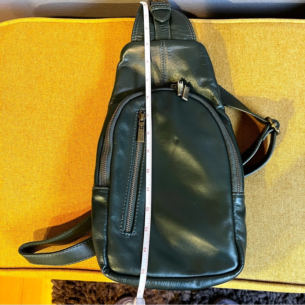Sundance Forest Green Leather Marlow Sling Bag - Picture 7 of 10